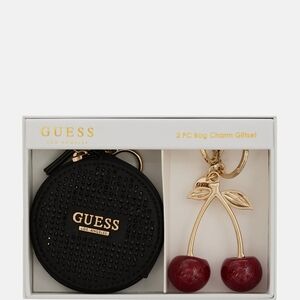 GUESS Black and Red Bag Charm Set
